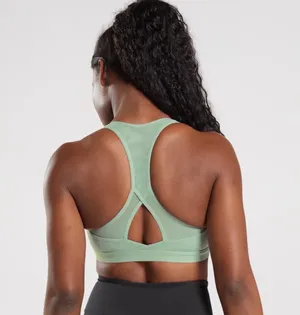 Gymshark crossover sports Bra Green NWT size S thumbnail 4
