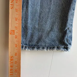 AGOLDE Fran Jeans Women 23 Light Blue High Rise Straight Leg Button Fly A9157C thumbnail 9