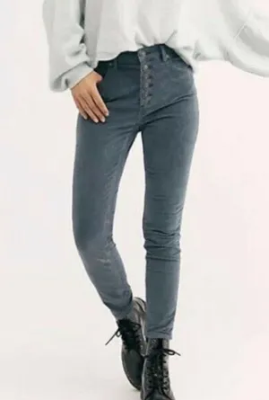 We the Free Sun Chaser Cord Skinny Pants in Morning Wave thumbnail 4