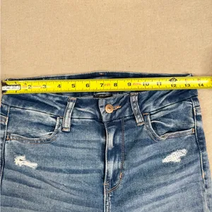 American Eagle Curvy Hi-Rise Jegging Jeans Womens Size 4 Medium Wash Distressed thumbnail 9