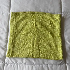 Lime Green Textured Lace Tube Top / Bandeau – Y2K Fairycore Cottagecore Statement Piece - Small thumbnail 3