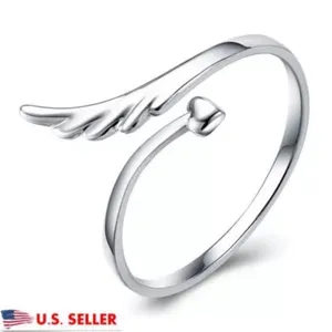 Silver Angel Wing Ring thumbnail 4