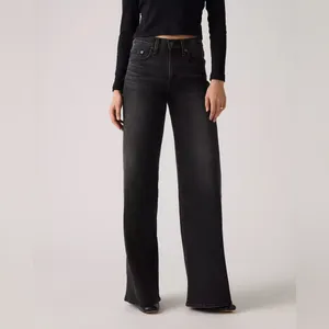 Levi’s 728 High Rise Wide Leg Women's Jeans in Rodeo Princess Black Sz 23 x 30 thumbnail 2