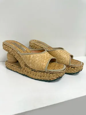 *RARE* Vintage Ananias Rattan Sandals thumbnail 4