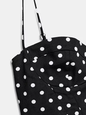 Nwt Zara Polka Dot Strappy Mini Dress Size Xs thumbnail 7