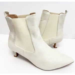 Journee‎ Collection Chelsea Comfort Booties Size 9 Ivory Ankle Boots thumbnail 2