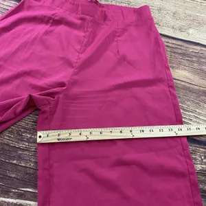 SHEIN Joress Dress Pants Womans Sz L Pink High-Rise Wide Leg thumbnail 10