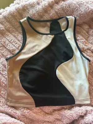 Black and brown ribbed crop top Multiple Size L thumbnail 1
