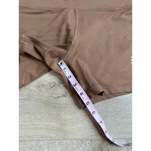 EUC OFFLINE by Aerie The Hugger Brown Smiley Bike Shorts 5" Inseam hi-rise sz L thumbnail 6