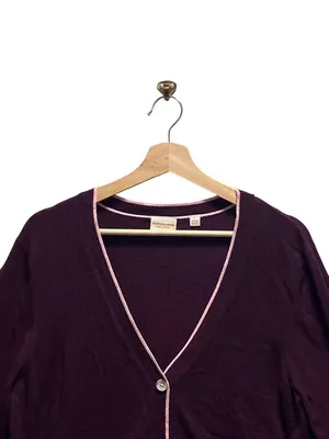 Scotch & Soda Classic Long Sleeve Cardigan Burgundy Size L Classic Preppy Fall thumbnail 3