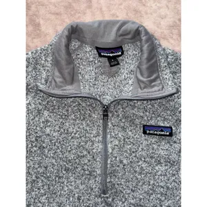 Patagonia Women's Better Sweater Gray Heather 1/4 Zip Up‎ Size Small thumbnail 4