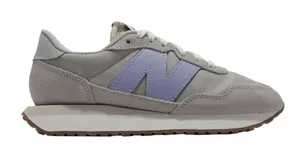 New Balance 10 Sneakers 237 Retro Running Suede Nylon Grey Lavender WS237GB thumbnail 1