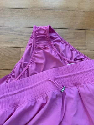 YPB Abercrombie motionTEK Women's Lightweight Pink Athletic Shorts Size L thumbnail 9