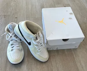 Womens Nike BQ6472-121 Jordan 1 Mid Coconut Milk Sneakers - 10 thumbnail 1