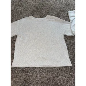 Old Navy Women's Light Gray Vintage Tee Long Sleeve Size Small thumbnail 2