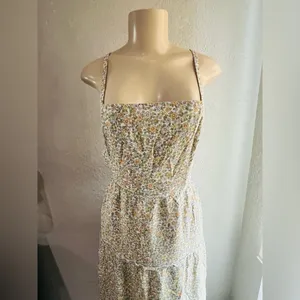 Hollister women’s bohemian sexy maxi floral print dress size Med NWT thumbnail 14