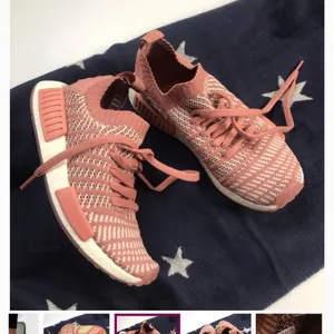 Adidas Boost NMD R1 PrimeKnite Sneakers Size 10 Womens White And Pale Pink thumbnail 3