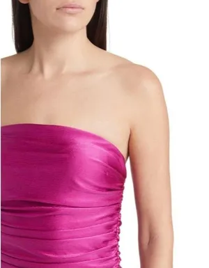 Amanda Uprichard Jersey Anja Mini Dress in Fuchsia Small New Womens Strapless thumbnail 10