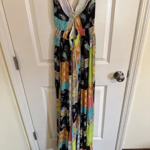 Privy NWT Patchwork Maxi Dress W Spaghetti Straps Size Small Boho Hippie Cottage thumbnail 5