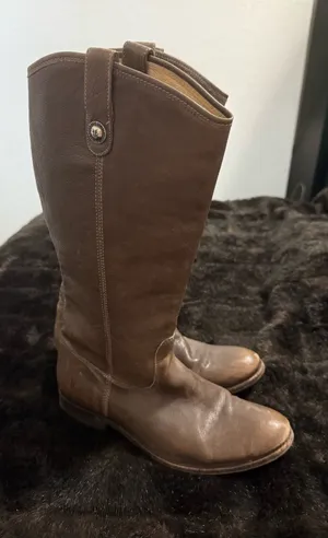 FRYE MELISSA BUTTON BOOTS 10 B leather tall equestrian western horse thumbnail 1