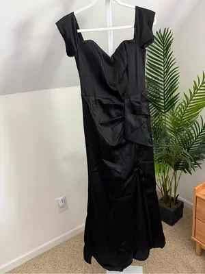 Dress The Population Size Large Gabrielle Black Gown M thumbnail 7