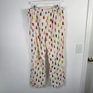 Hanna Andersson Holiday Flannel Pajama Pants Tree 100% Cotton Womens Large thumbnail 5