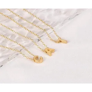 Boutique NEW Women's Letter F Dainty 14k Gold‎ Filled Block Necklace, 16-18” thumbnail 7