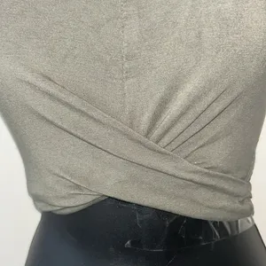 Divided 5 for $20 tops sale Olive green draped hem top thumbnail 3
