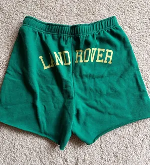 Land Rover Pacsun preppy cotton blend green raw hem shorts size medium thumbnail 1