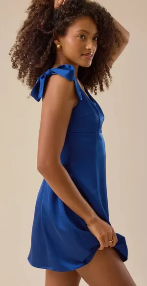 Poise Satin Mini Dress thumbnail 5