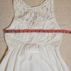 Abercrombie & Fitch‎ White Lace Babydoll Dress. Size M thumbnail 4