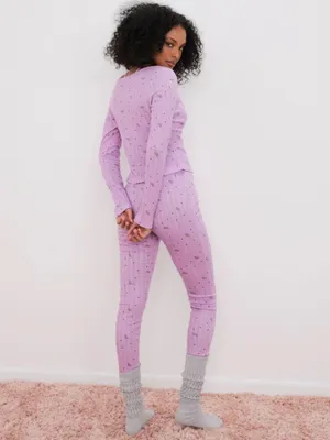 For Love & Lemons Victoria's Secret Pointelle Long Sleeve Pajama Set thumbnail 2