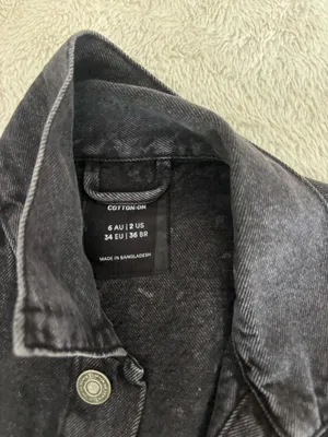 cotton on jean jacket black  thumbnail 3