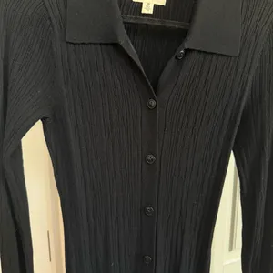 Open Edit Ribbed Button-Down Midi Dress thumbnail 4