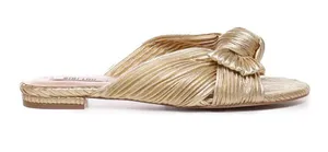 Bibi Lou Minnie Flat Gold Bow Sandals Size 39 thumbnail 1