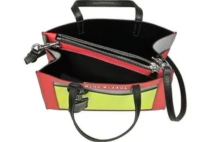 MARC JACOBS The Mini Grind Leather Crossbody Colorblock yellow rose pink Lock thumbnail 4
