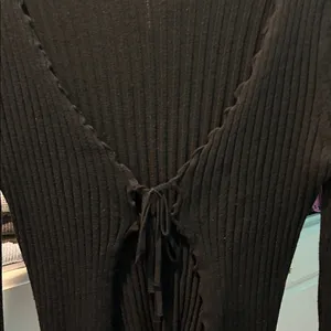AE long sleeve lettuce trim tie shirt thumbnail 2