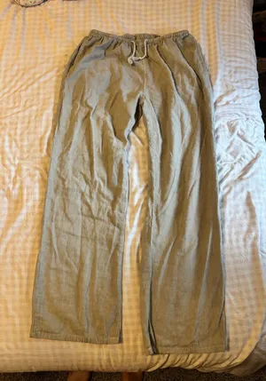 Brandy Melville Linen Striped Pants brown thumbnail 1