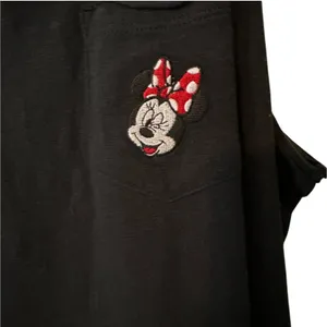 Disney Parks Embroidered Minnie Mouse Black White Polka Dot Tank w Ruffled Hem L thumbnail 4