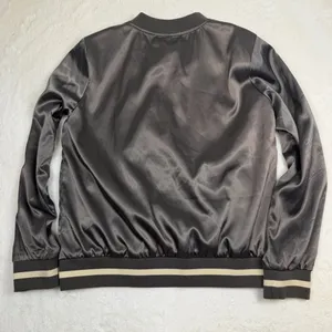 DownEast Charcoal Bomber Jacket with Floral Embroidery‎ thumbnail 2