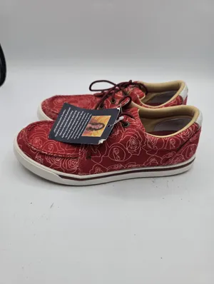 Twisted X Womens Kicks Shoes Loafers Sneakers Womens 7 Red Canvas Western Lace thumbnail 7