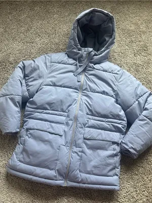Universal Threads Light Blue Hooded Puffer Coat thumbnail 2