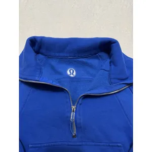 Lululemon Women's Scuba Royal Blue Solid 1/2 Zip Fleece Pockets Size Xs/S thumbnail 3