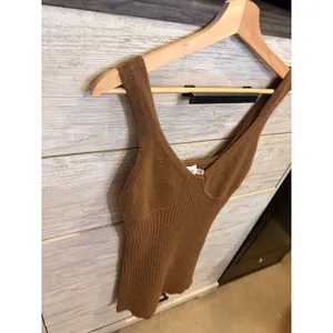 Princess Polly Brown Knit Mini Dress Sleeveless Ribbed Corset Bust Size S/M thumbnail 4