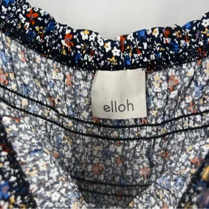 Elloh Multicolor Ditsy Floral Smocked 3/4 Puff Sleeve Tiered Midi Dress‎ Prairie thumbnail 6