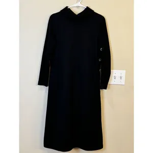 Vintage Sunshine‎ Alley Black Women's Sweater Dress Size 10 Button Accent thumbnail 8