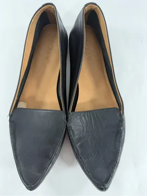 JCrew Black Leather Pointed Toe Loafers Flats Minimalist Preppy Shoes Womens 10‎ thumbnail 4