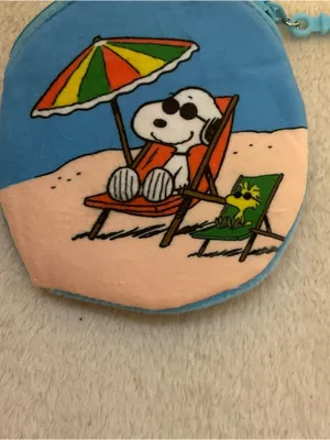 Blue Snoopy Beach Mini Bag - Cute Coin Pouch thumbnail 2