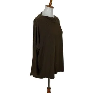 Bryn Walker Houndstooth Oversized Knit Tunic Top‎ Brown XXS thumbnail 4
