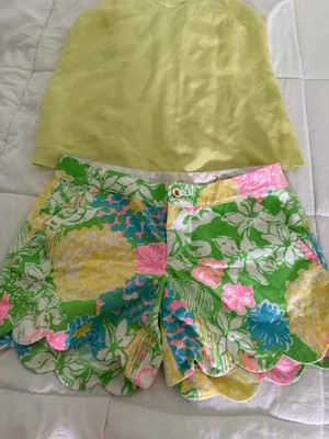 Lululemon shorts & neon yellow top thumbnail 6